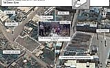 Satellite images showing the village of Tall Daww before and after the May 25 massacre (photo credit: Digital globe/US government)