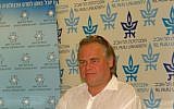 Eugene Kaspersky at the Tel Aviv conference. (Daniel Easterman)