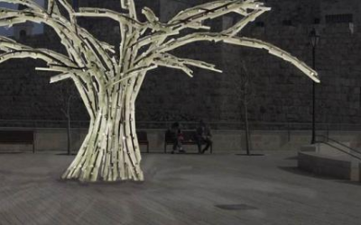 Yoav Homsky's Zinorot at the Davidson Center (Courtesy Jerusalem Festival of Light) Yoav Homsky's Zinorot at the Davidson Center (Courtesy Jerusalem Festival of Light)