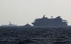 Israeli Navy vessels escort the Mavi Marmara to the port of Ashdod, May 31, 2010. (Kobi Gideon/Flash90)