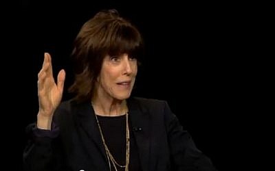 Nora Ephron in a televised interview in 2010 (photo credit: YouTube screen capture)