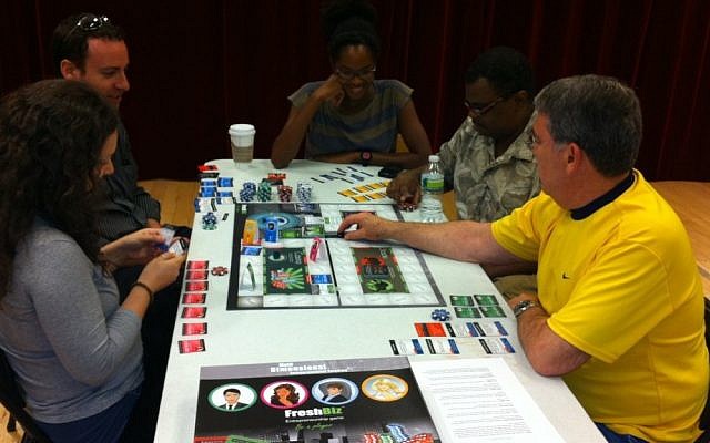 A group in New York City participates in a FreshBiz game workshop (Photo credit: Courtesy) A group in New York City participates in a FreshBiz game workshop (Photo credit: Courtesy)