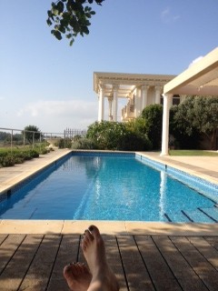 The pool at Casa Caesarea (photo credit: Jessica Steinberg)