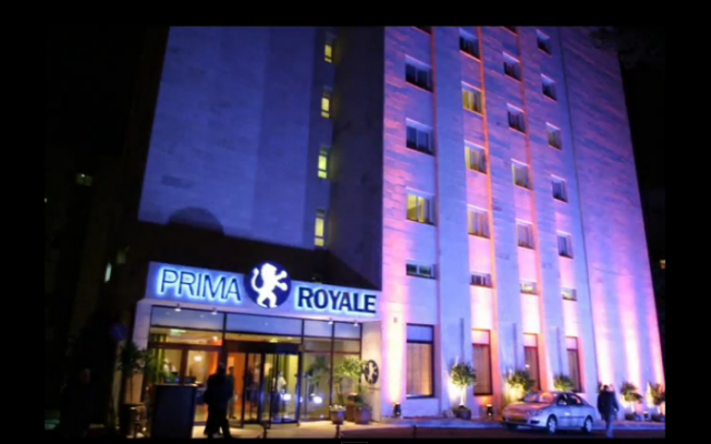 The Prima Royale Jerusalem (image capture, YouTube)