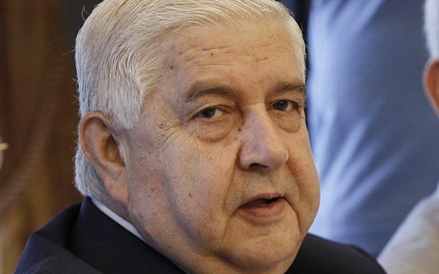 Syrian Foreign Minister Walid Moallem (AP/Dimitri Messinis)