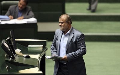 Iranian Oil Minister Rostam Ghasemi (photo credit: AP/Vahid Salemi)