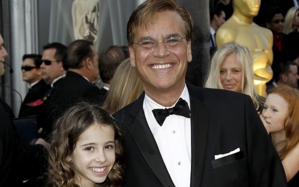 Aaron Sorkin and daughter Roxy Sorkin arrive before the 84th Academy Awards. (photo credit: AP Photo/Matt Sayles) Aaron Sorkin and daughter Roxy Sorkin arrive before the 84th Academy Awards. (photo credit: AP Photo/Matt Sayles)