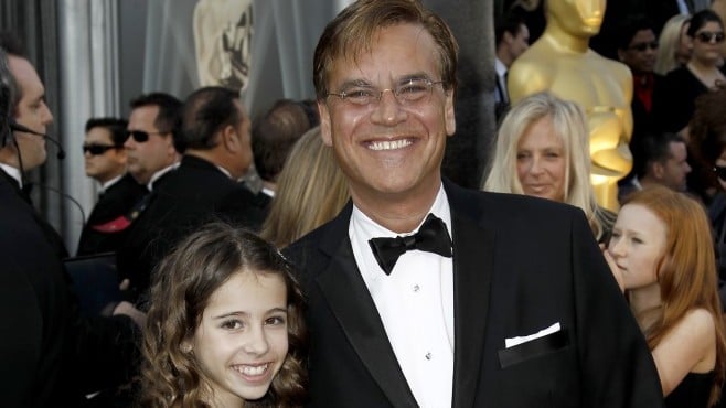 Aaron Sorkin and daughter Roxy Sorkin arrive before the 84th Academy Awards. (photo credit: AP Photo/Matt Sayles) Aaron Sorkin and daughter Roxy Sorkin arrive before the 84th Academy Awards. (photo credit: AP Photo/Matt Sayles)