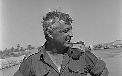 Ariel Sharon stands near the Suez Canal during the Yom Kippur war. (photo credit: GPO/ Flash 90)