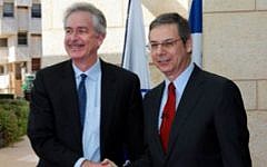US Deputy Secretary of State William Burns (left) with Israeli Deputy Foreign Minister Danny Ayalon in Jerusalem (photo credit: Yossi Zamir/Flash 90)