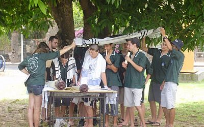 Young students at Camp Havaya (photo credit: JTA)