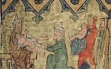 Isaac's circumcision, from Regensburg Pentateuch -- Germany, c. 1300. (photo credit: Rachel-Esther, via Flickr, CC BY-SA),
