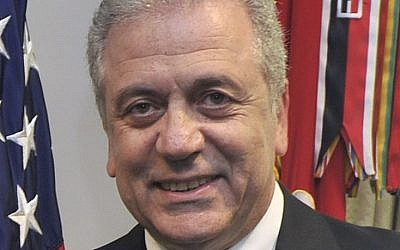 Greek Foreign Minister Dimitris Avramopoulos (photo credit: Glenn Fawcett/US Department of Defense)