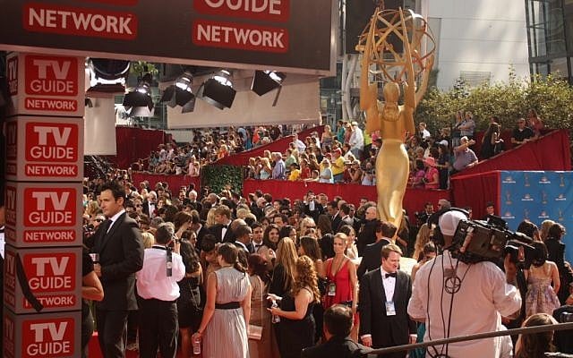 Crowds gather outside of the 2010 Emmy Awards in downtown Los Angeles (photo credit: CC-BY, CaseyPenk, Wikimedia Commons)