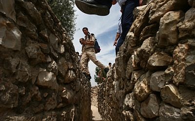 Israeli soldiers tour Ammunition Hill in Jerusalem (photo credit:Orel Cohen/Flash90)