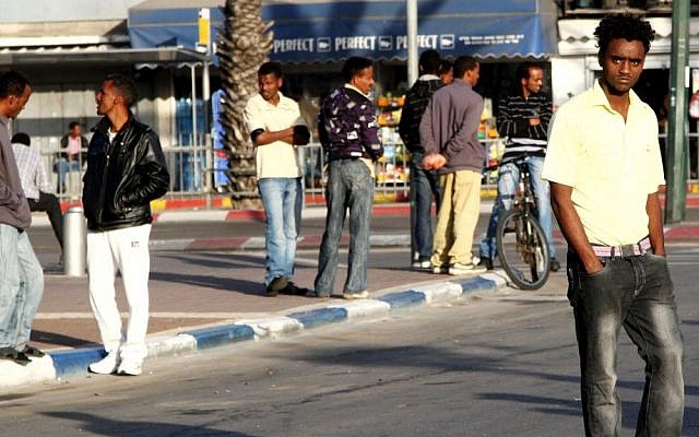 African migrants in Tel Aviv (photo credit: Nicky Kelvin/Flash90/File)
