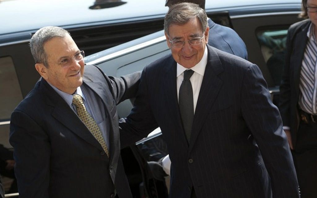 Israeli Defense Minister Ehud Barak and United States Secretary of Defense Leon Panetta, in Washington DC, in May. (Photo credit: Chad J McNeely/Ministry of Defence/FLASH90) Israeli Defense Minister Ehud Barak and United States Secretary of Defense Leon Panetta, in Washington DC, in May. (Photo credit: Chad J McNeely/Ministry of Defence/FLASH90)