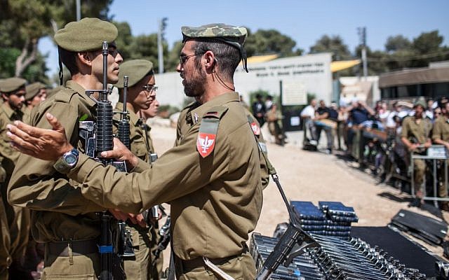 At the swearing-in ceremony of the haredi IDF unit (photo credit: Noam Moscowitz/Flash90) At the swearing-in ceremony of the haredi IDF unit (photo credit: Noam Moscowitz/Flash90)