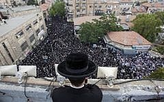 A rally last year against drafting ultra-Orthodox men into the army (Photo credit: Yonatan Sindel/ Flash90)