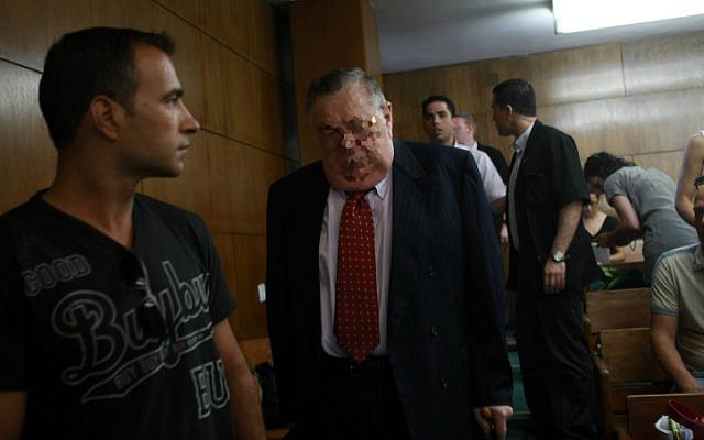 The state witness makes his way to the stand at the Tel Aviv District Court on Monday, July 2 2012 (photo credit: Yariv Katz/Pool/Flash90) The state witness makes his way to the stand at the Tel Aviv District Court on Monday, July 2 2012 (photo credit: Yariv Katz/Pool/Flash90)