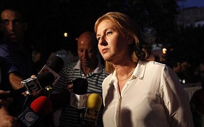 Former Kadima head Tzipi Livni speaking to students in Jerusalem in July. (photo credit: Miriam Alster/Flash90)