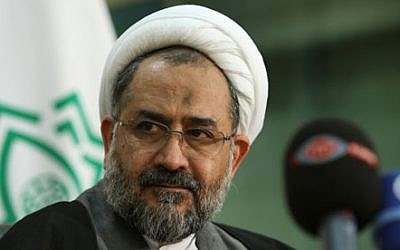 Iranian intelligence chief Heidar Moslehi (photo credit: Vahid Salemi/AP)