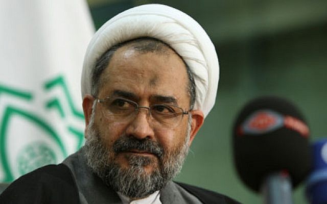 Iranian intelligence chief Heidar Moslehi (photo credit: Vahid Salemi/AP)