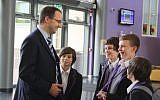 Jeremy Stowe-Lindner with his pupils. (photo credit: courtesy)