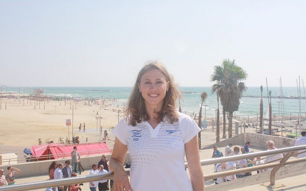 Olympic pole-vaulter Jillian Schwartz (photo credit: Aaron Kalman/Times of Israel)