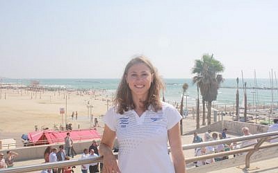 Olympic pole-vaulter Jillian Schwartz (photo credit: Aaron Kalman/Times of Israel)