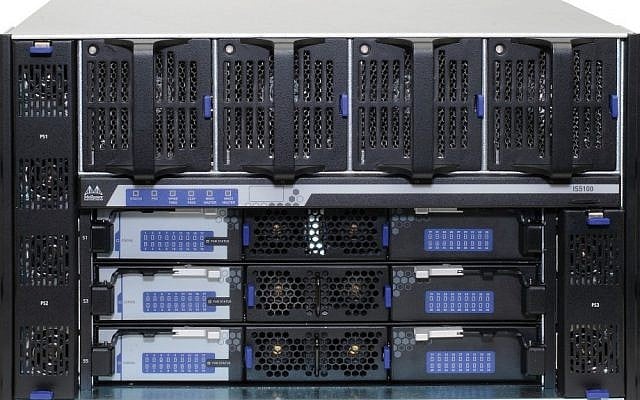 Mellanox's 108-port 20 and 40Gb/s InfiniBand Chassis Switch (Photo credit: Courtesy Mellanox)