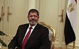 Egyptian President Mohammed Morsi (photo credit: AP/Maya Alleruzzo)