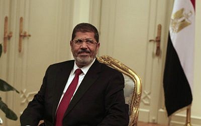 Egyptian President Mohammed Morsi (photo credit: AP/Maya Alleruzzo)