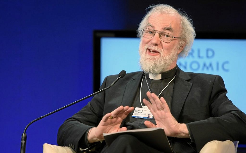 Rowan Williams, the Archbishop of Canterbury (photo credit: CC BY-SA Kimse/Wikimedia Commons) Rowan Williams, the Archbishop of Canterbury (photo credit: CC BY-SA Kimse/Wikimedia Commons)