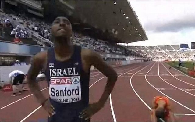 Donald Sanford at the 2012 European Championships (photo credit: screen capture Mikebascombe/Youtube)