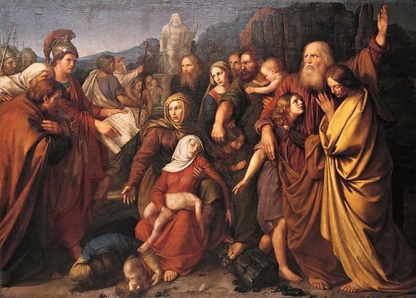 The Maccabees, as depicted by the Polish artist Wojciech Stattler (1800–1875) (photo credit: CCBY Wikipedia)