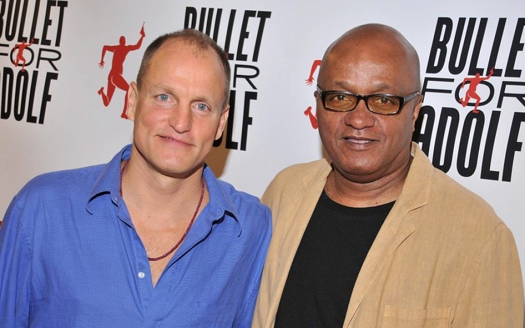 Woody Harrelson, left, and Frankie Hyman pose at the 'Bullet for Proof' media availability in New York. The play, co-written by Harrelson and Hyman, opens off-Broadway next month at New World Stages. Harrelson also directs. (photo credit: AP Photo/The O and M Co., Jenny Anderson) Woody Harrelson, left, and Frankie Hyman pose at the 'Bullet for Proof' media availability in New York. The play, co-written by Harrelson and Hyman, opens off-Broadway next month at New World Stages. Harrelson also directs. (photo credit: AP Photo/The O and M Co., Jenny Anderson)