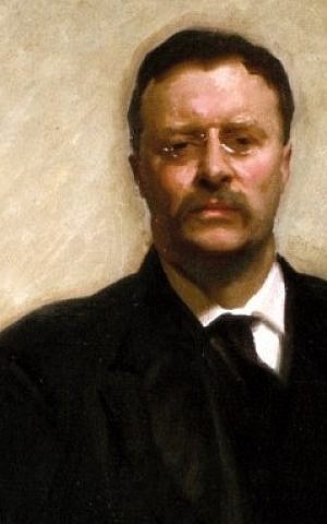 A portrait of Theodore Roosevelt by John Singer Sargent from 1903. (photo credit: The White House Historical Association, Wikimedia commons)