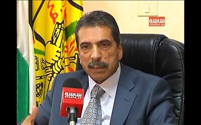 Tawfiq Tirawi (screen capture: ScreenNews/YouTube)
