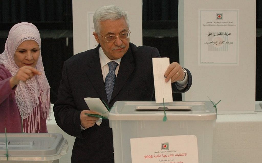Mahmoud Abbas casts his ballot in the last elections to take place in the PA in 2006 (photo credit: Yossi Zamir/Flash90) Mahmoud Abbas casts his ballot in the last elections to take place in the PA in 2006 (photo credit: Yossi Zamir/Flash90)