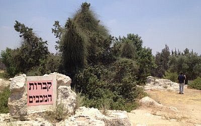 The site known as the "Maccabees' graves" contains pagan or Christian graves hewed into bedrock centuries after the time of the Maccabees (photo credit: Matti Friedman)