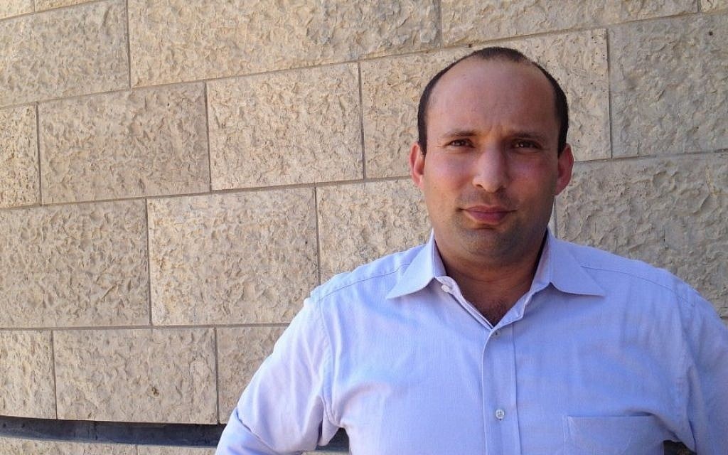 Naftali Bennett in Jerusalem (photo credit: Raphael Ahren/Times of Israel) Naftali Bennett in Jerusalem (photo credit: Raphael Ahren/Times of Israel)