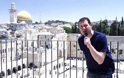Billy Eichner reports from Israel for Conan (photo credit: video capture, TBS)