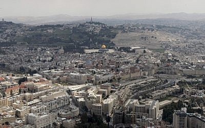 Illustrative photo of aerial view of Jerusalem (photo credit: Nati Shohat/Flash90)