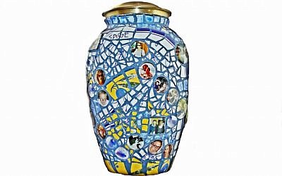 Sybil Sage's personalized mosaic urn. (photo credit: Courtesy)