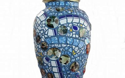 Sybil Sage's personalized mosaic urn (photo credit: Courtesy) Sybil Sage's personalized mosaic urn (photo credit: Courtesy)