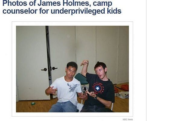 Holmes with an unidentified camper at the camp. (Screenshot: NBC News)