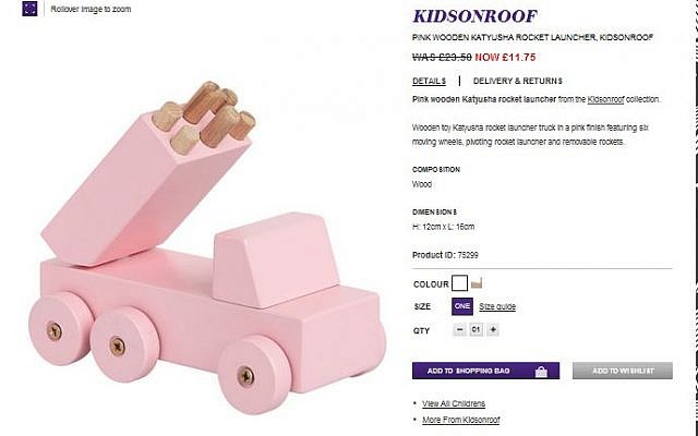 The Katyusha toy for sale. (Screenshot: Liberty.co.uk) The Katyusha toy for sale. (Screenshot: Liberty.co.uk)