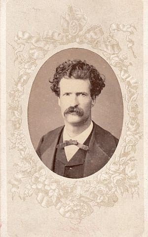Mark Twain's business card, made for him in Constantinople in September 1867 by the sultan's official photographers (Courtesy: Shapell Manuscript Foundation)