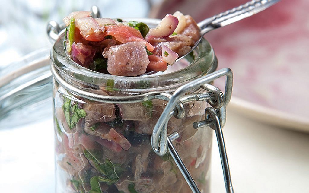 Tuna ceviche in jar (photo credit: Anatoly Michaello) Tuna ceviche in jar (photo credit: Anatoly Michaello)